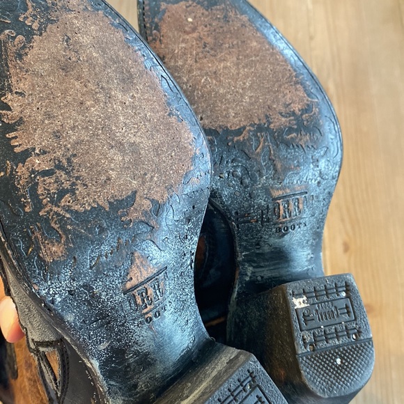 Corral Vintage Brown/Blue Tall Eagle Overlay Boots R2514 - Picture 14 of 15